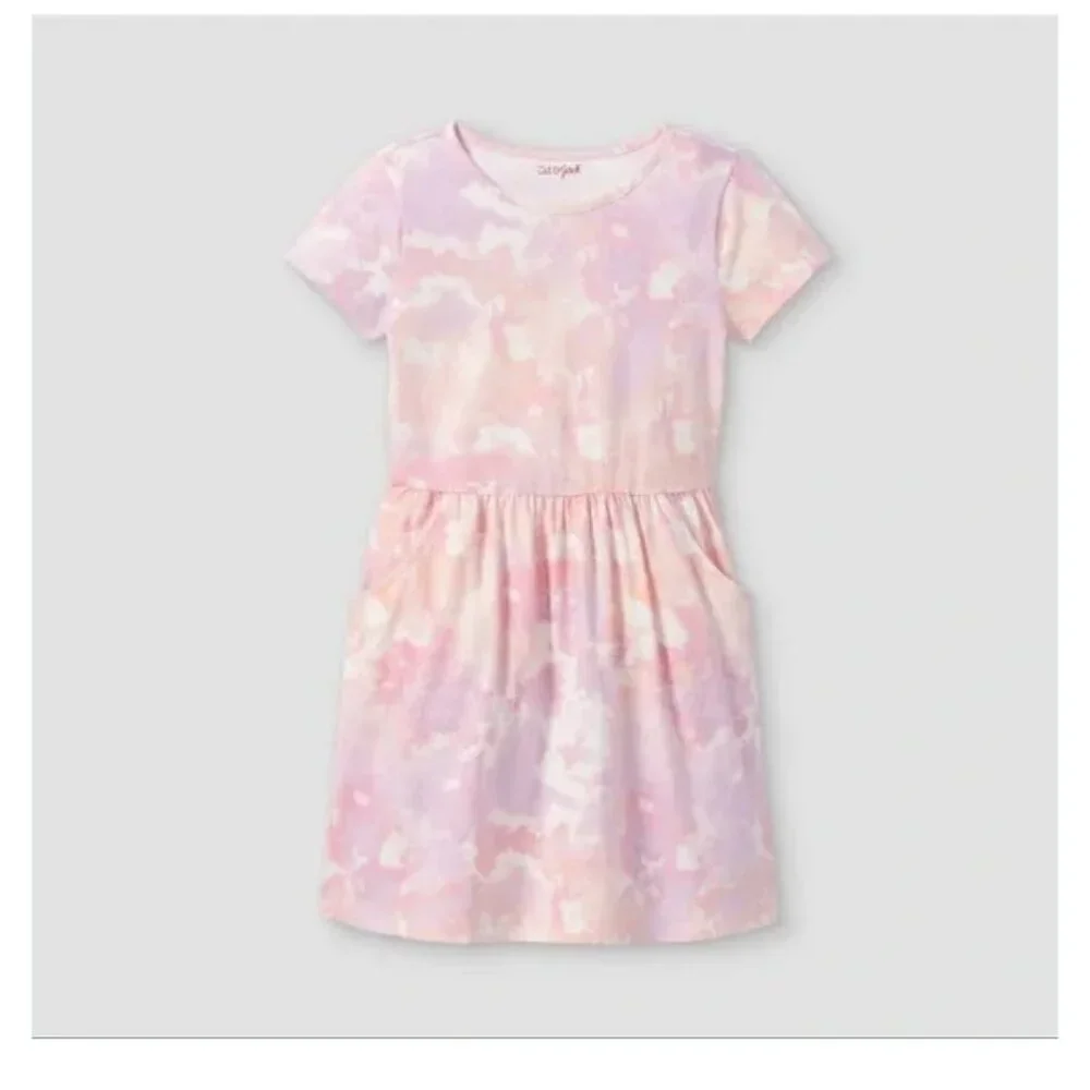 Girls' Printed Short Sleeve Knit Dress - Cat & Jack